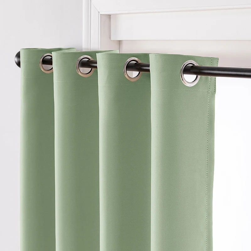 Зелёные шторы ELKA Блэкаут для окон однотонные модные домашние гостиной спальни