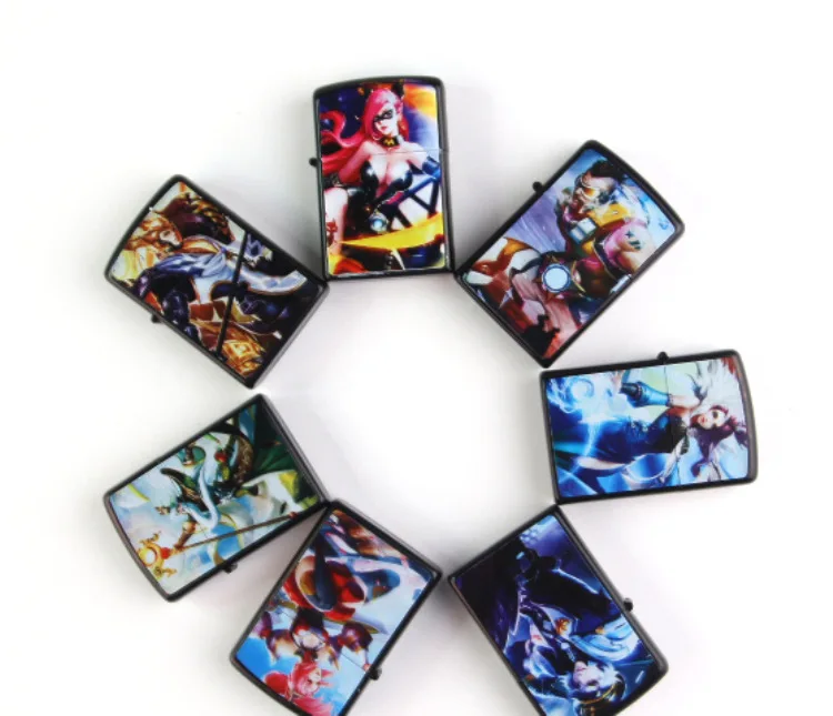 Масло бензин многоразового прикуривателя односторонняя цветная печать король