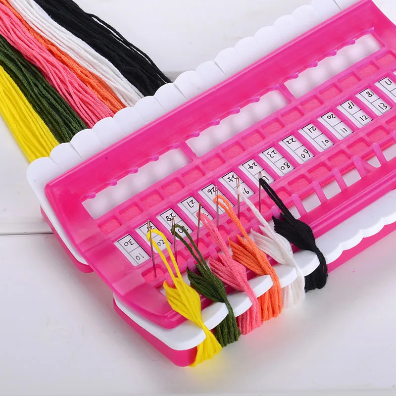 

DIY Tools 30 Holes Cross Stitch Kit Row Line Tool Set Sewing Needles Holder Embroidery Floss Thread Organizer Stamped Counted