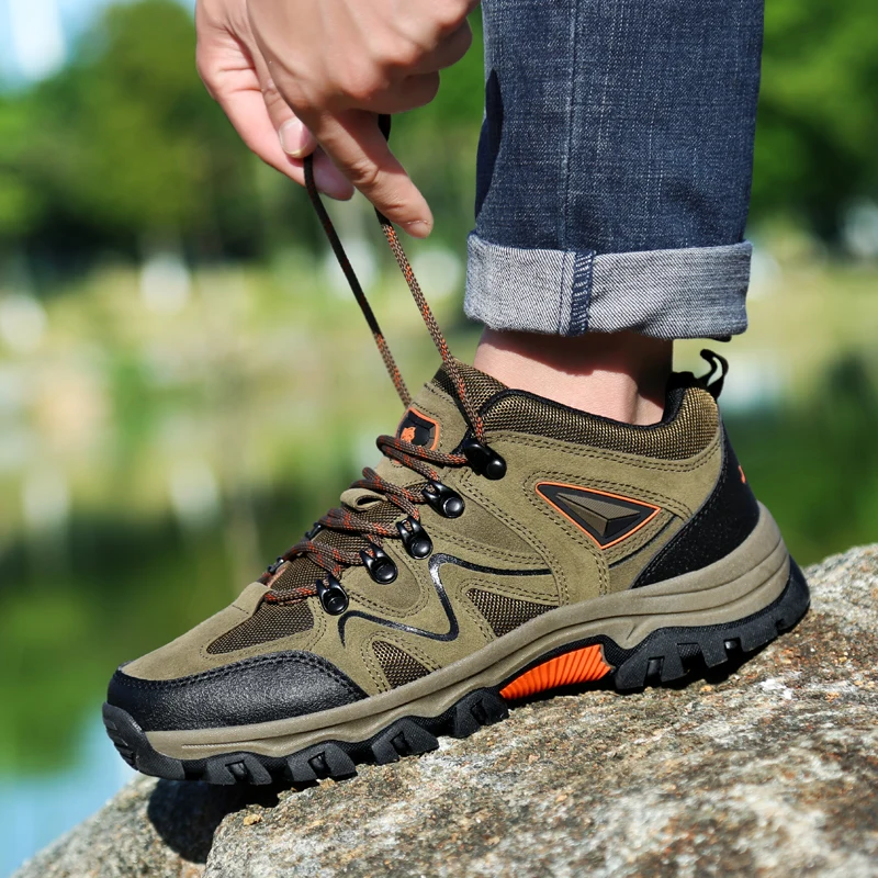 

New Men Hunting Shoes Wearable Outdoor Sport Climbing Shoes Men Walking Hiking Boots Man Big Size Trekking Footwear for Men 2020
