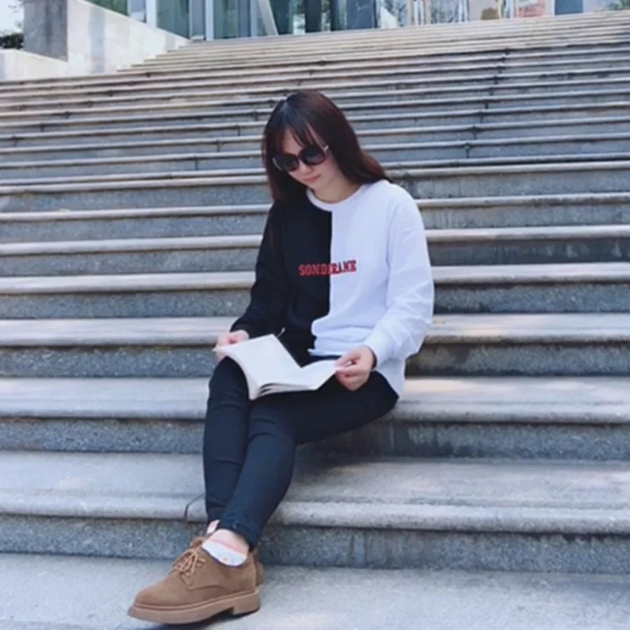 Новинка Женская толстовка хлопок длинный рукав Harajuku пара толстовки одежда Camiseta