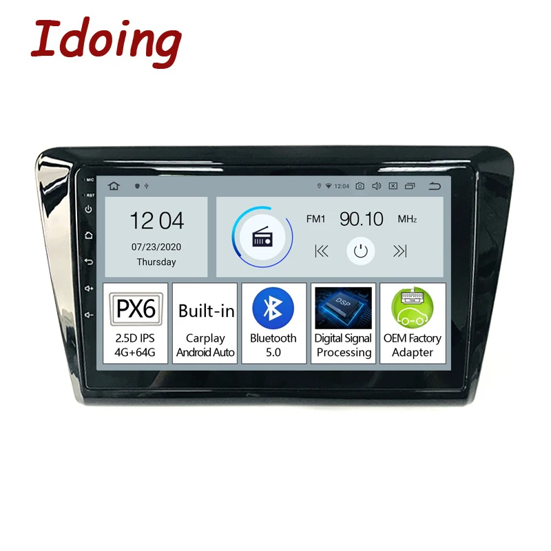 

Idoing Android Car Radio Multimedia Player For Skoda Rapid 2013-2020 GPS Navigation Carplay Auto Bluetooth5.0 Head Unit No 2 Din