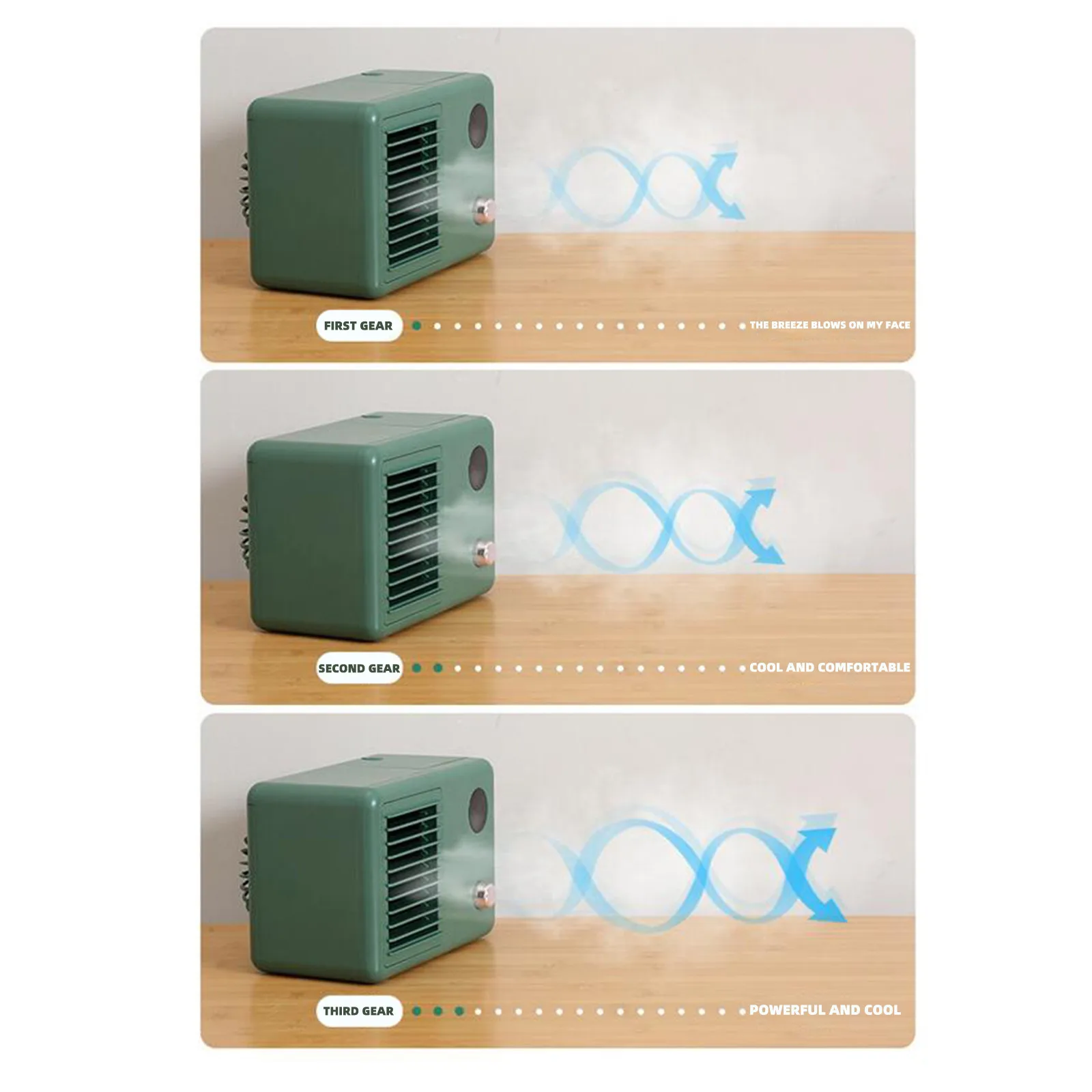

New Style Portable Mini Air Cooler USB Removable Air Conditioning Fan Retro Electric Fan, Classic Radio Appearance Electric Fan