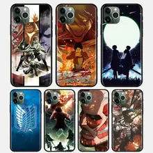 Soft Funda Para iPhone 12 11 Pro Mini Max XR XS MAX Attack On Titan 4 Silicone Black Guscio For IPHONE 7 8 Plus Matte Coque