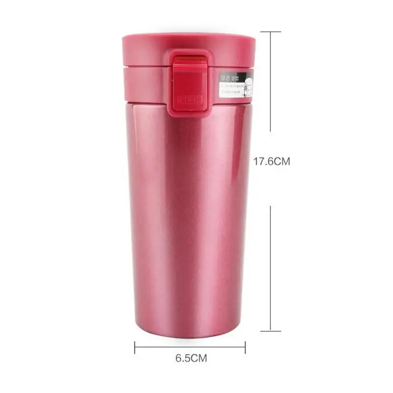 380 мл вакуумные фляжки из нержавеющей стали автомобильная Термокружка дорожная