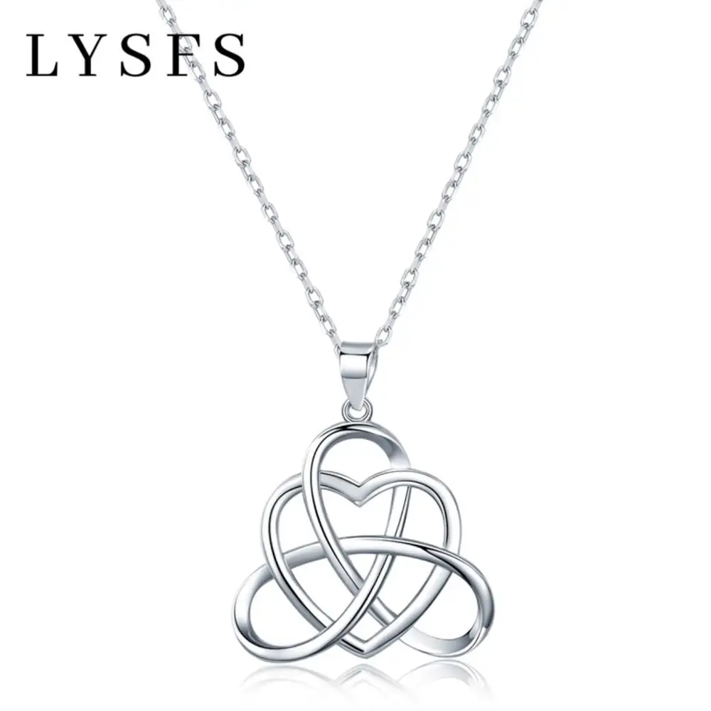 LYSFS Authentic 925 Sterling Silver Pendants Necklaces Charming/Elegant Hollow Heart Fine Jewelry Gifts HN023 