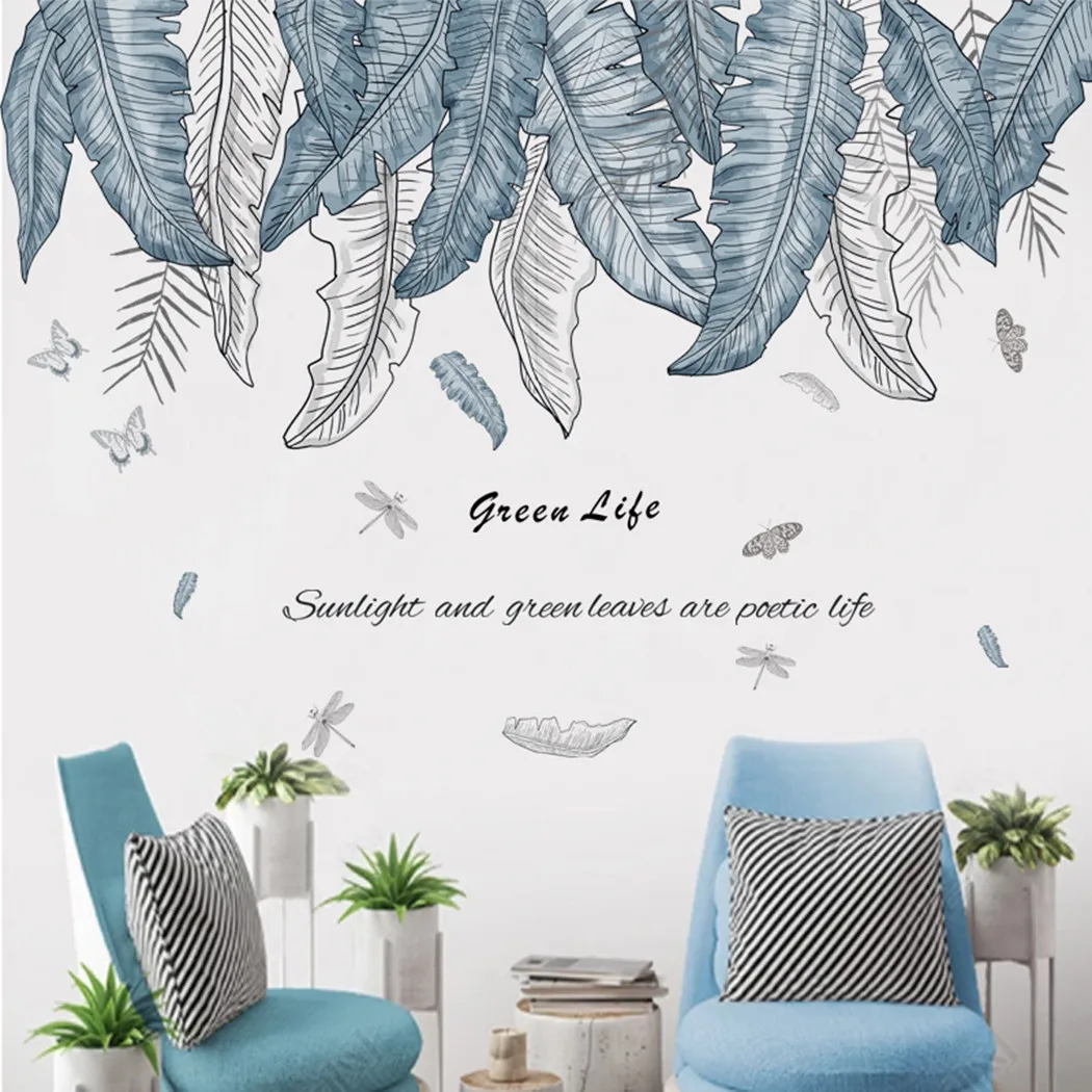 

PVC Wall Sticker Plant Sticker Tropical Vinyl Wall Art Decal Foliage Home