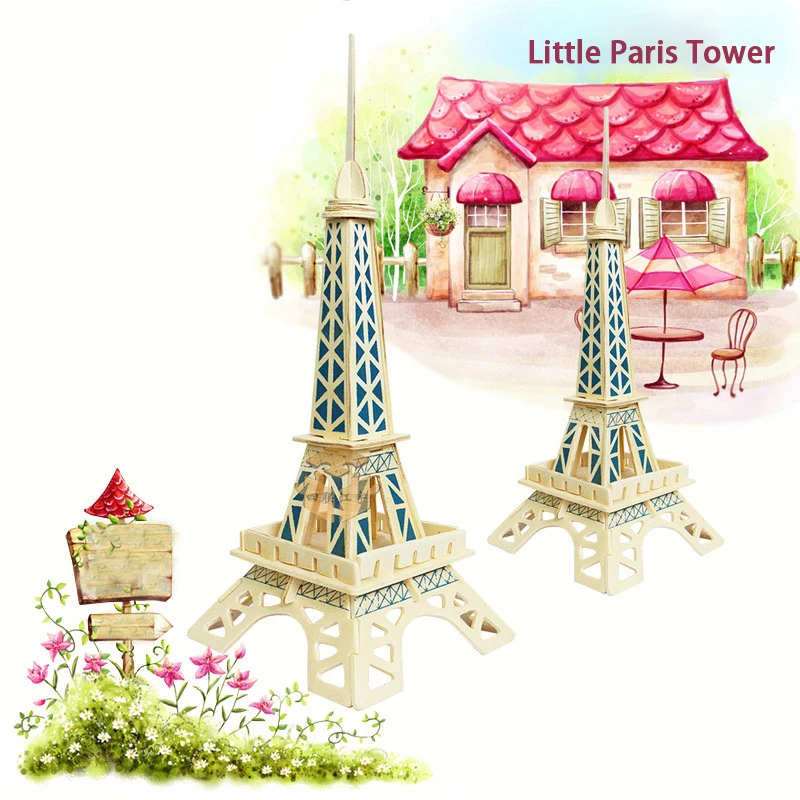 3d модель деревянного здания трехмерная головоломка сделай сам детские