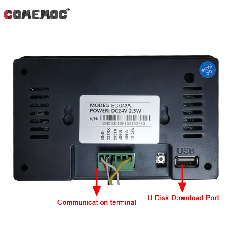 Comemoc 4,3 дюйма CMC-043A HMI сенсорный экран lcd панели hmi для plc on.
