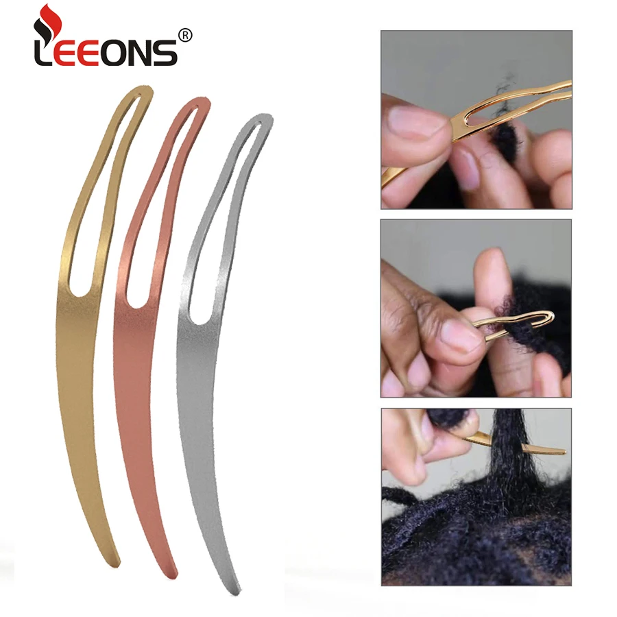 Leeons Locs вязание крючком крюковые иглы дредлоки для увеличения объема блокируя