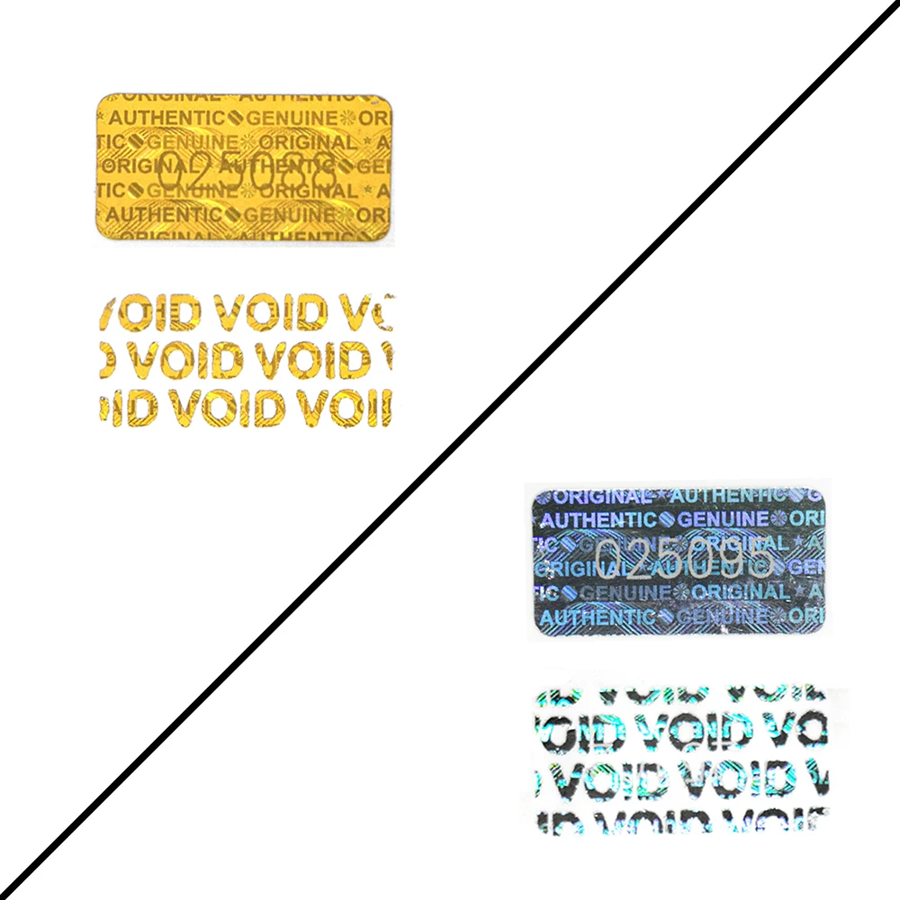 280pcs 3D Golden Warranty Void Stickers number security label Anti-fake hologram sealing labels Holographic stickers - купить по