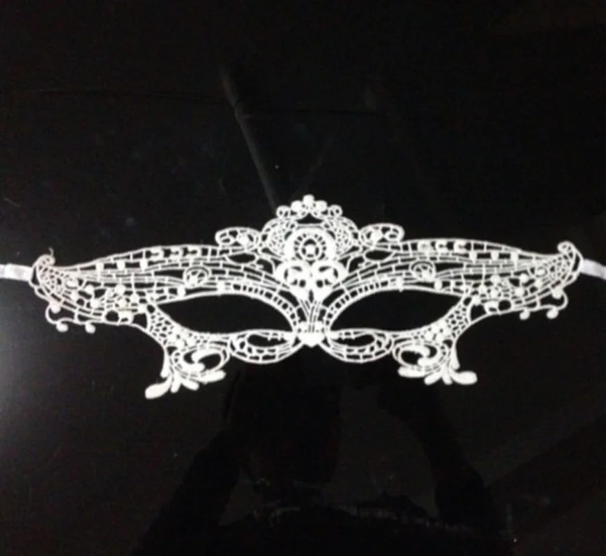 Черно белые женские сексуальные кружевные маски для глаз венецианские костюмы