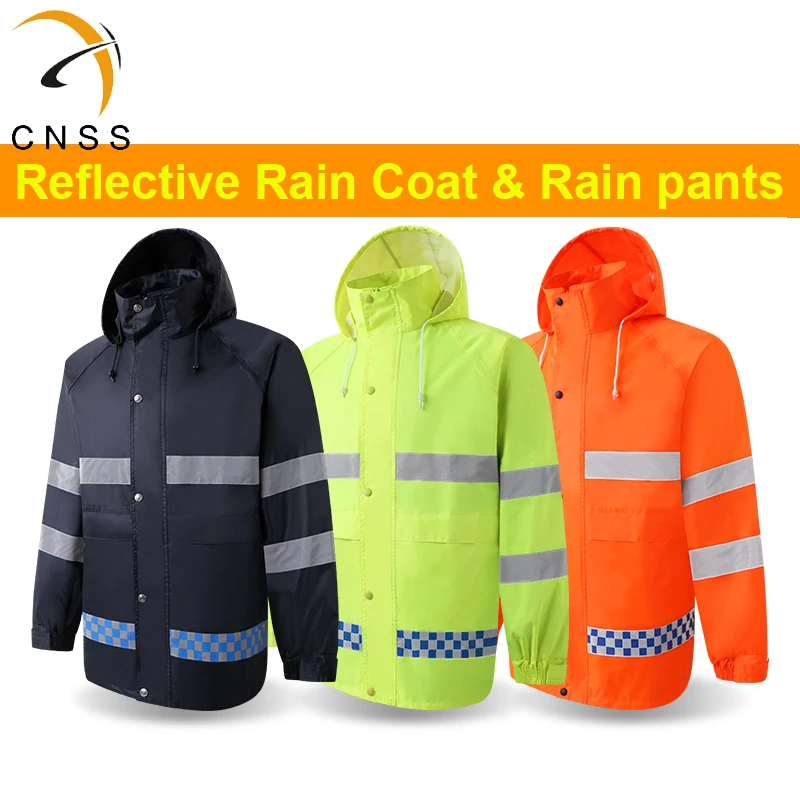 Комплект ветровка Светоотражающий дождевик и брюки комплект Двойной утепленный