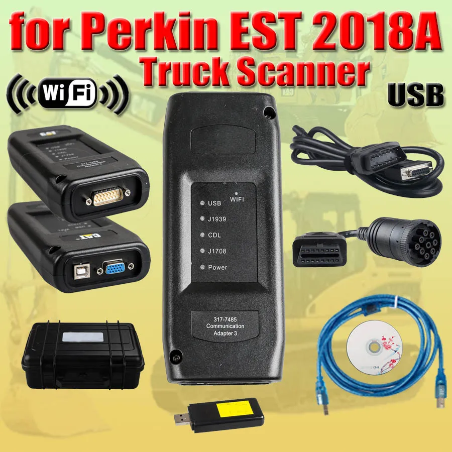 Горячая для Perkins EST электронный Сервис Инструмент CA3 грузовик сканер OBD2 Диагностический может до 2018а версия