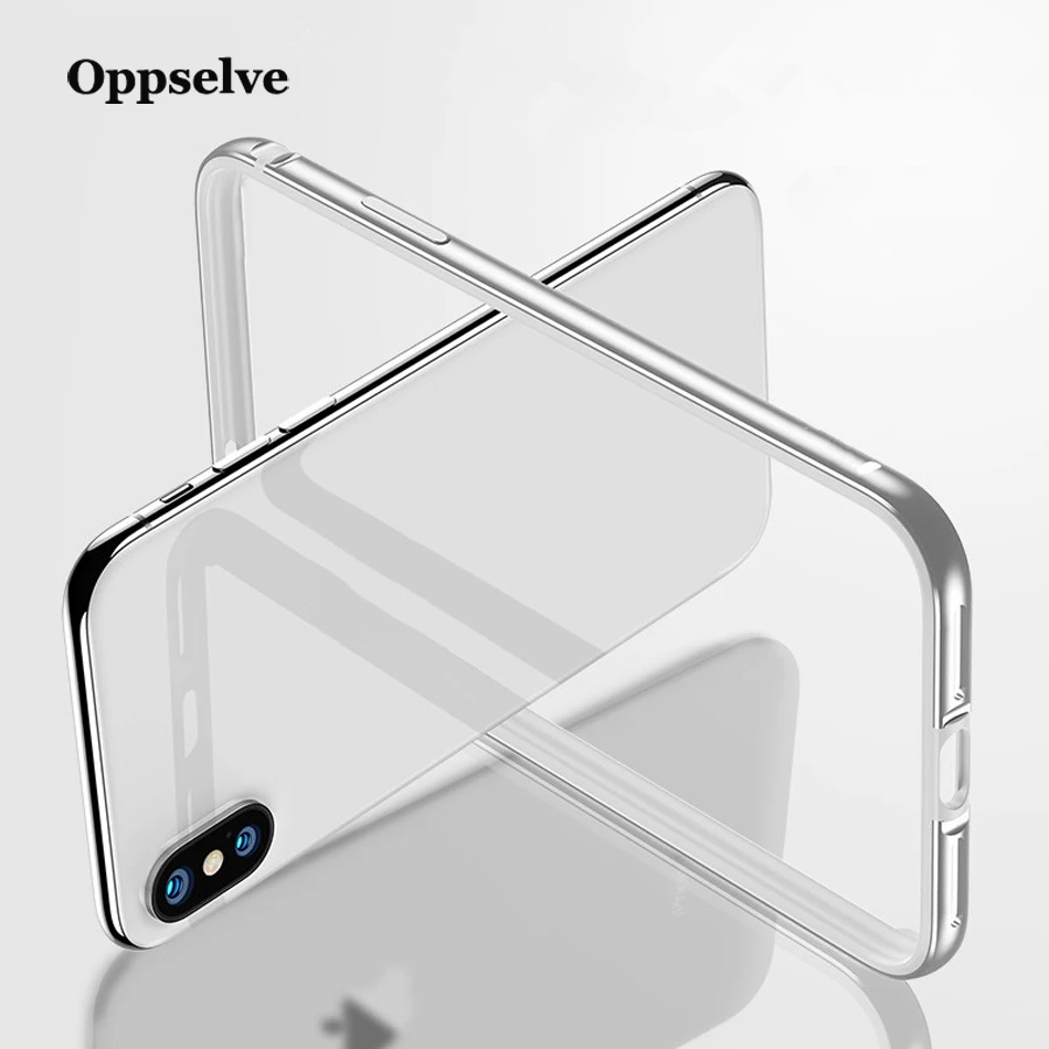 Oppselve для iPhone XS Max чехол бампер Роскошный Алюминиевый металлический каркас Capinhas для iPhone XS X XR 8 7 6 S 6 S Plus Coque аксессуары