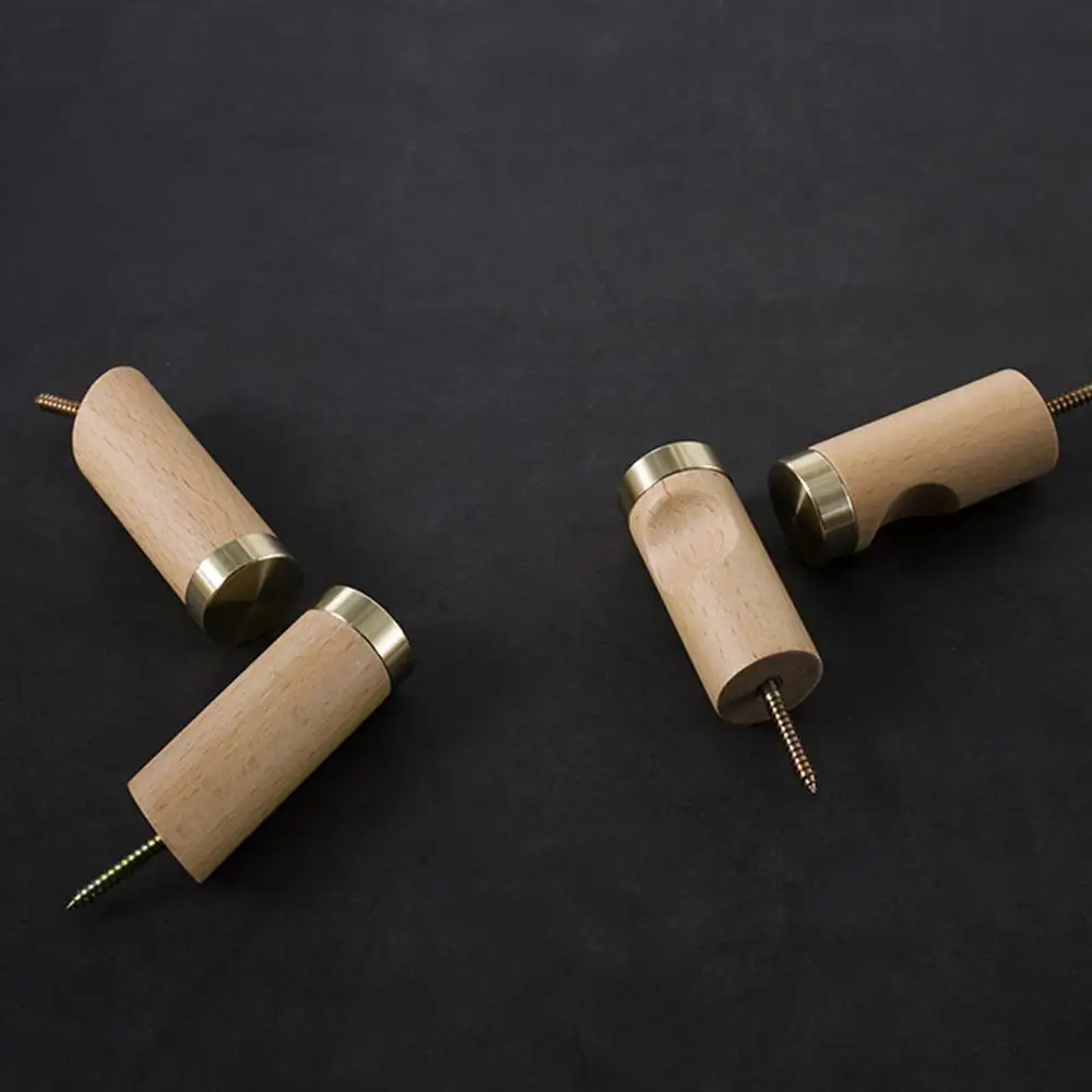 Скандинавский простой латунный Буковый крючок украшение из ореха в японском