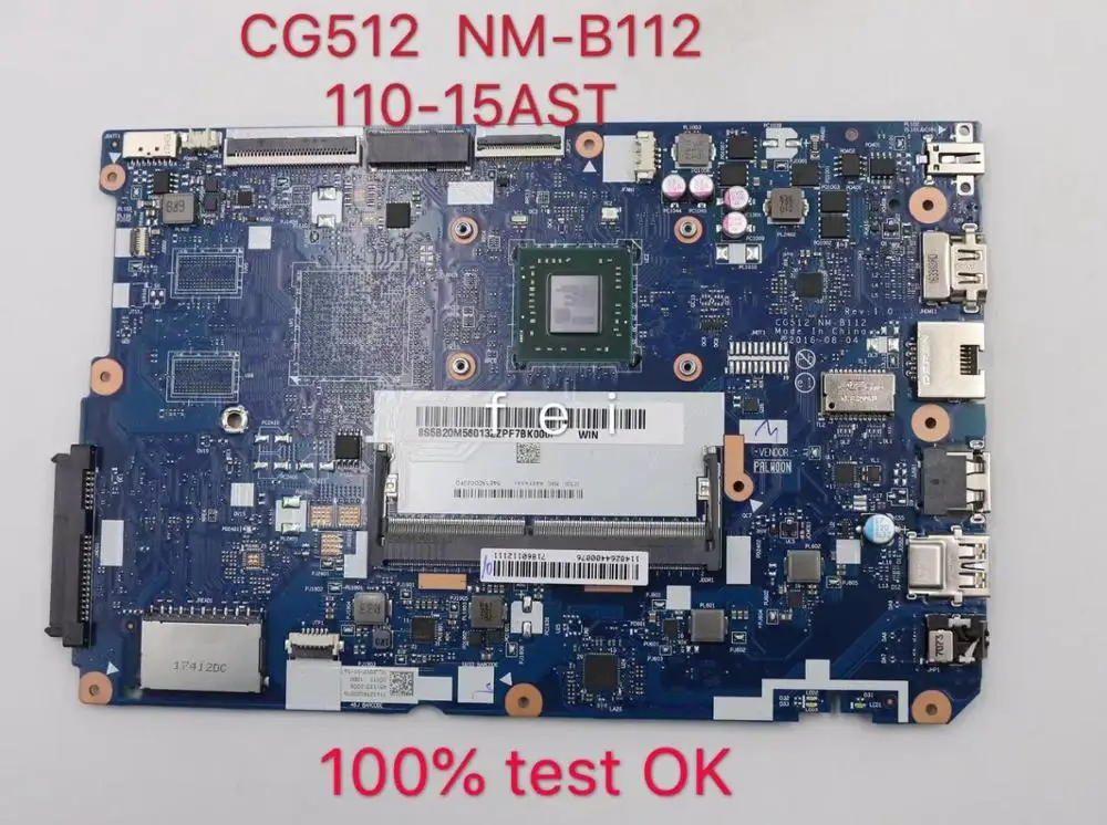 

Материнская плата для ноутбука Lenovo Ideapad 110-15AST CPU:E2-9000 AMD NM-B112 FRU: 5B20M56013 5B20M56010 Test Ok