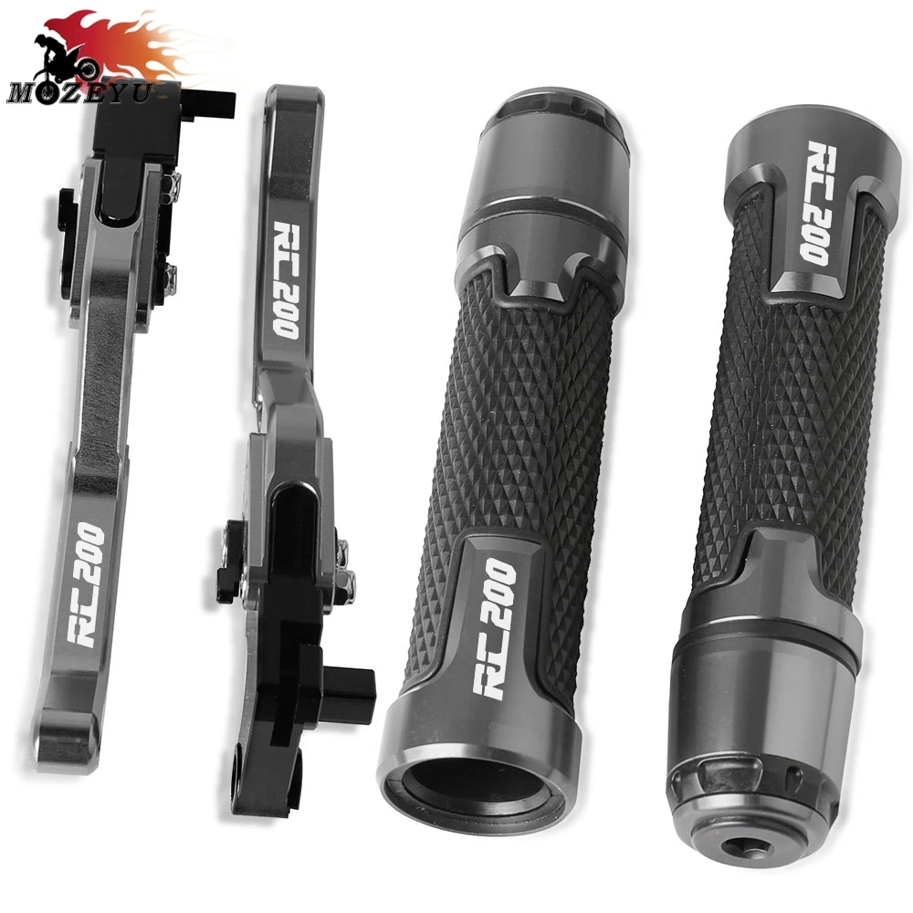 

RC200 Adjustable Brake Handle Clutch Levers Motorcycle Thruster Grip Handle Bar Cap End Plugs For RC200 2014 2015 2016 2017