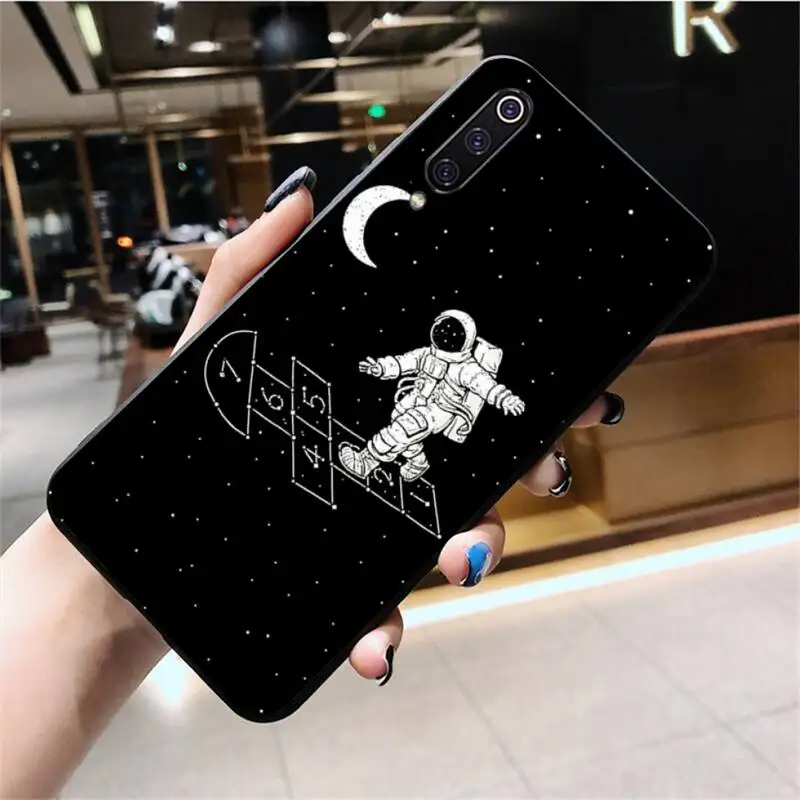 NBDRUICAI космический астронавт мягкий силиконовый черный чехол для телефона Huawei Honor 30 20 10 9 8 8x 8c v30 Lite view