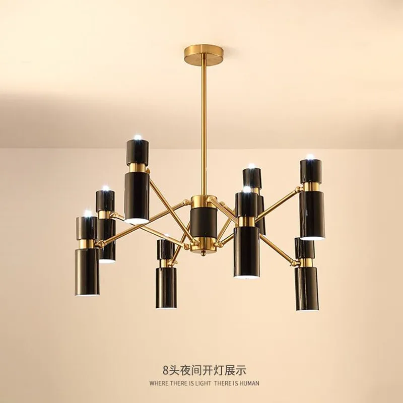 

Nordic Modern Space Floating Concept Chandeliers Lights Lamp for Living Room Dining Room Bedroom Home Loft Black Gold G9
