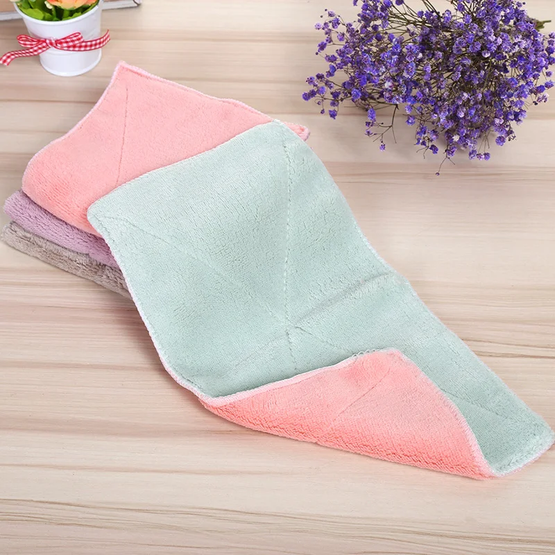 Кухонное полотенце легко моется двухстороннее двухцветное тряпка для мытья