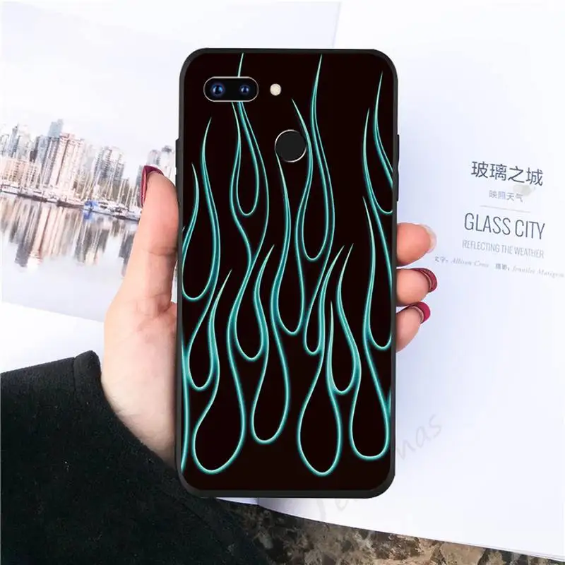 

flame Pattern art grid Phone Case For Huawei Enjoy 7 7s 8 8e 9 9e 10 plus P8lite 2017 Honor 5a view9 play 3e