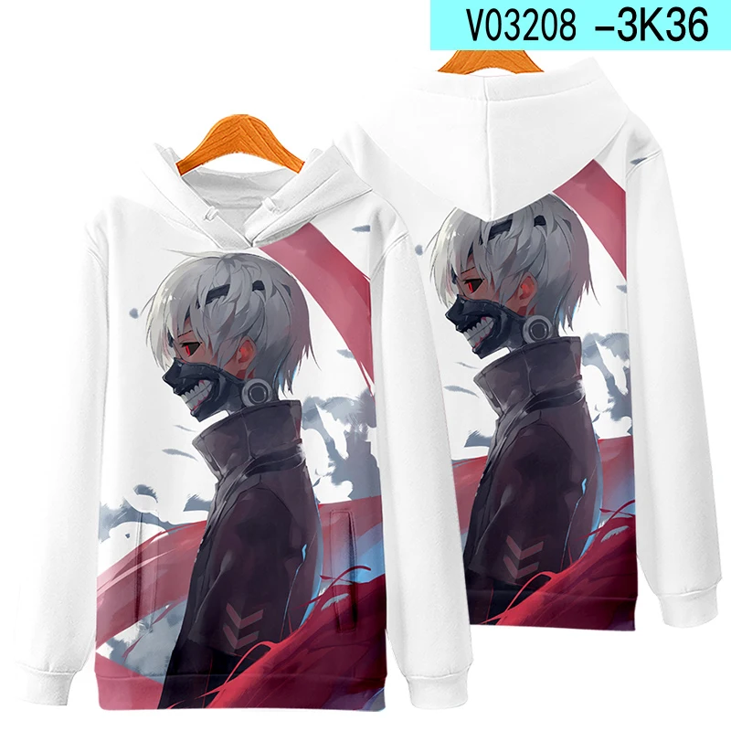Японское аниме Токийский Гуль канеки Кен Косплей Толстовка для женщин и мужчин