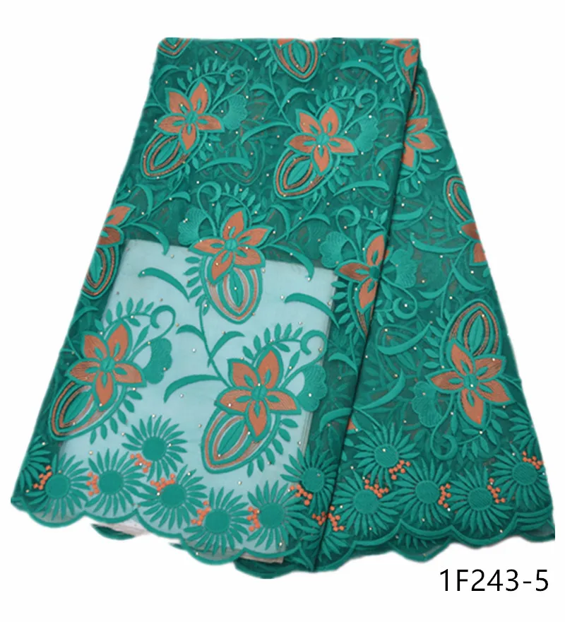

2020 High Quality African Lace Fabric Latest Embroidery Lace French Tulle Lace Fabric For Wedding Dress With Stones 1F243