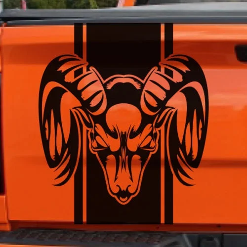 Для набора из 3-Dodge Ram полосой логотип графическая Наклейка боковой задний прицеп виниловая кровать
