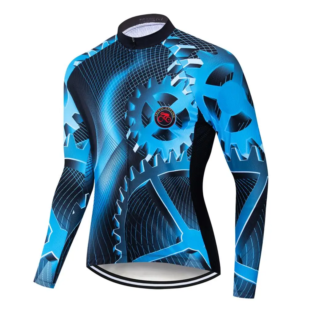 Новинка 2019 мужские футболки Maillots Ciclismo с длинным рукавом для велоспорта на