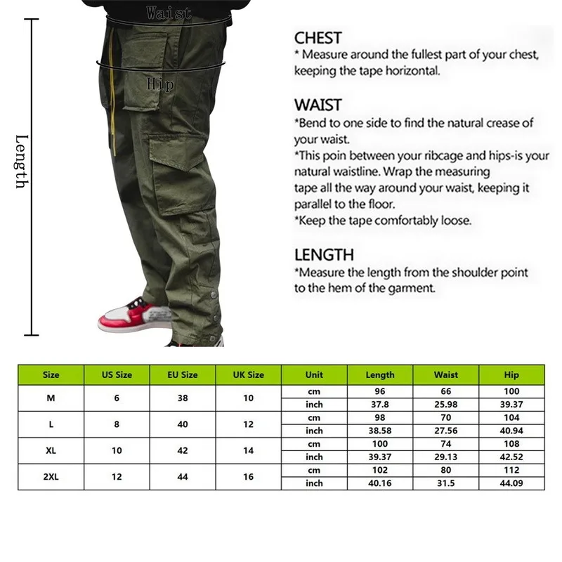 

Cargo Pants Men 2021 Hip Hop Streetwear Jogger Pant Fashion Trousers Multi-Pocket Casual Joggers Sweatpants Men Pants