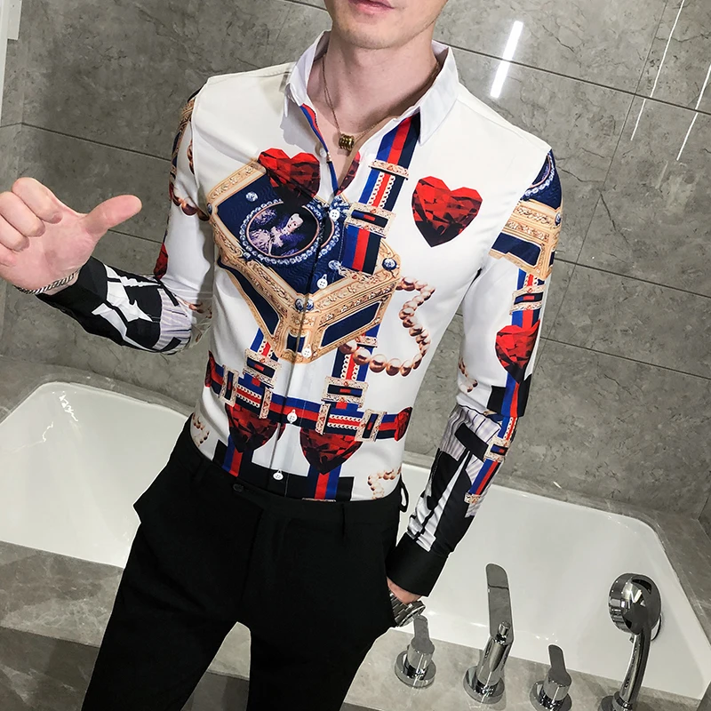 Высокое качество Chemise Homme мода 2020 корейские мужские рубашки с длинным рукавом