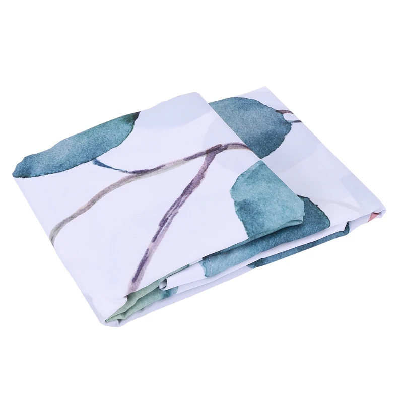 

Занавеска для душа, водостойкая, из полиэстера, с рисунком акварельных зеленых цветов, эвкалипта, круглых листьев, ветвей, декор для ванной к...