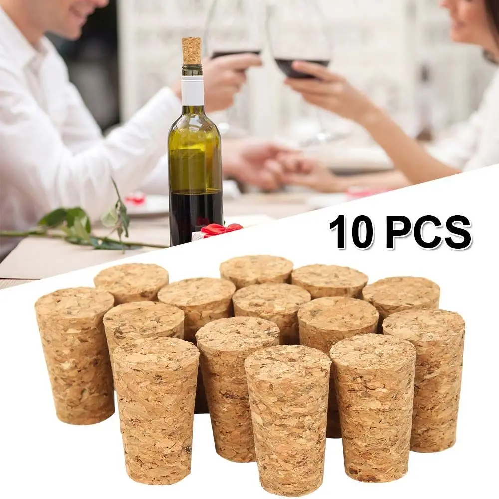 10 Pcs Tapered Corks Stoppers Creative Reusable Wine Bottle Cover Portable Stopper Wooden Bar Accessories | Дом и сад