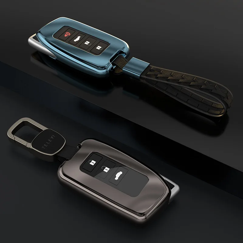 

Men and Women Metal Car Key Case Bag Protection for Lexus RX200 ES200 ES250 ES300h X200t Aluminium Alloy Accessories Key Wallet