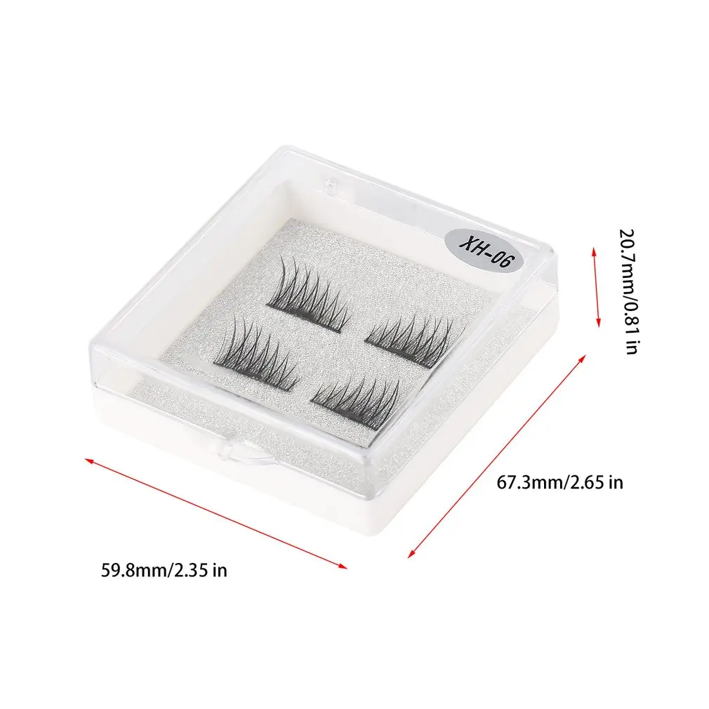 

Handmade 3D Single Magnetic False Eyelashes Handmade Fake Lashes Extension Reusable Easy to Apply Ultra Thin Soft Comfortable