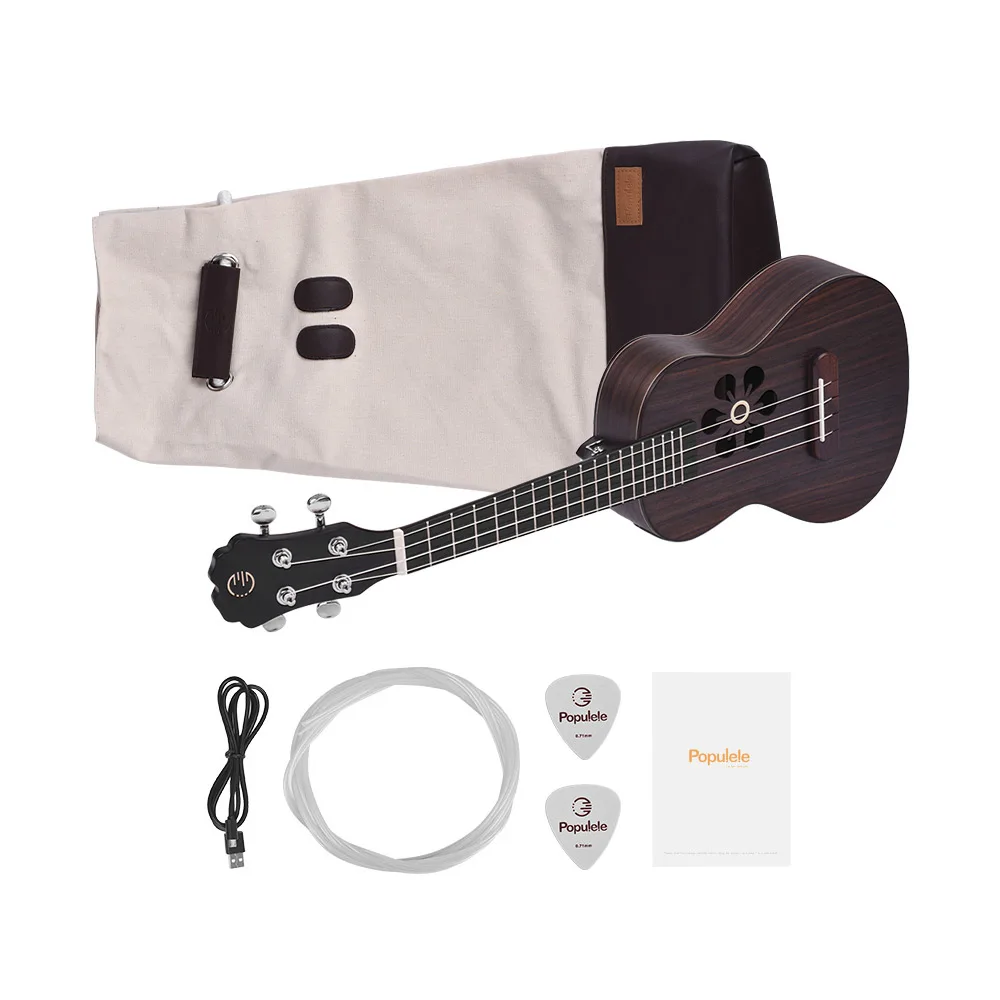 23 &quotУмная концертная Гавайская гитара Ukelele uke Rosewood поддерживает приложение