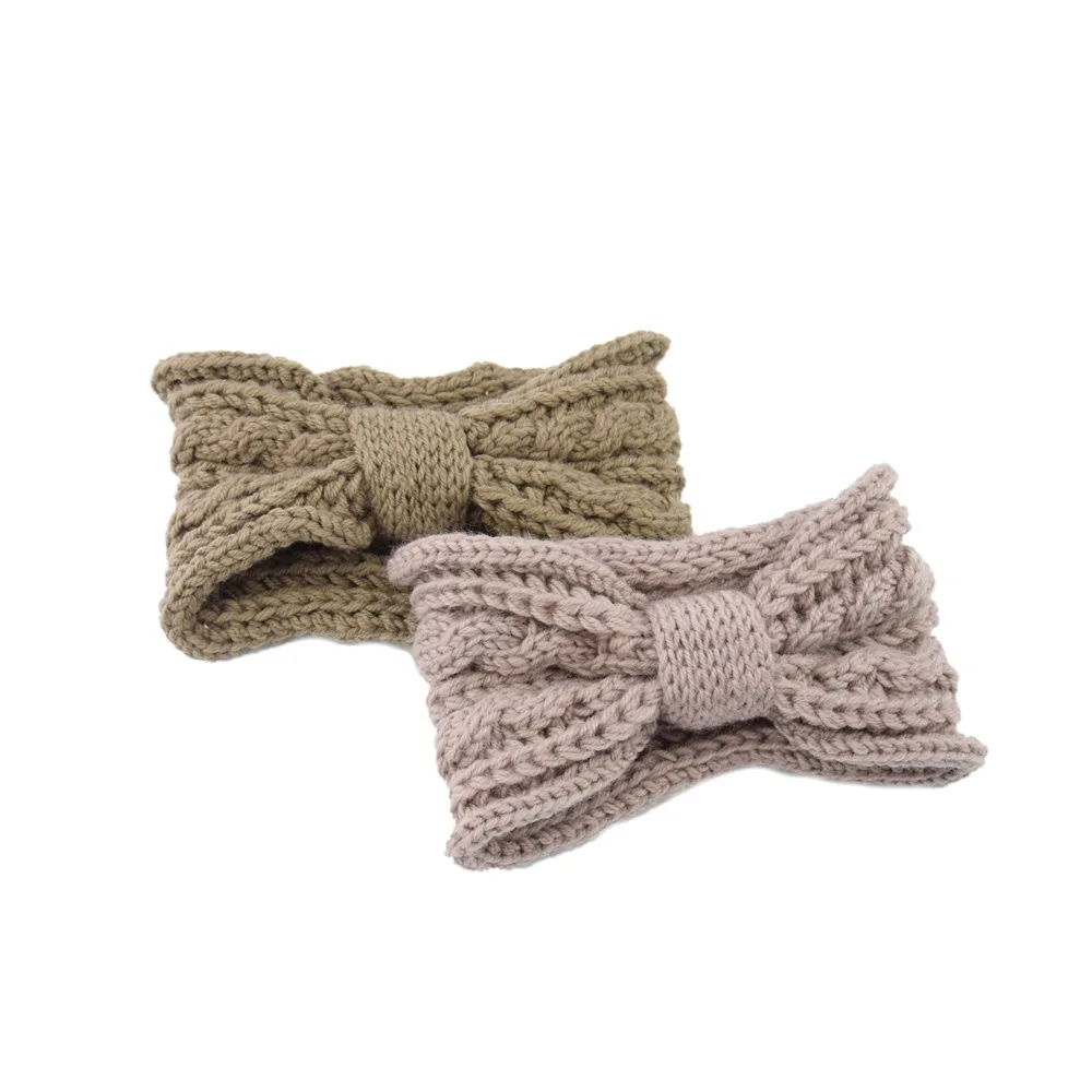 Вязаная повязка для волос красная с широким краем из сетчатой ткани Ретро Тканые