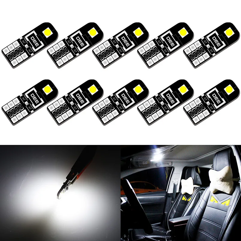 

10x T10 W5W LED Canbus Bulb led car Interior Dome Light Reading Light For Ford Focus 2 3 Fiesta MK2 MK3 Mondeo MK4 Fusion Ranger