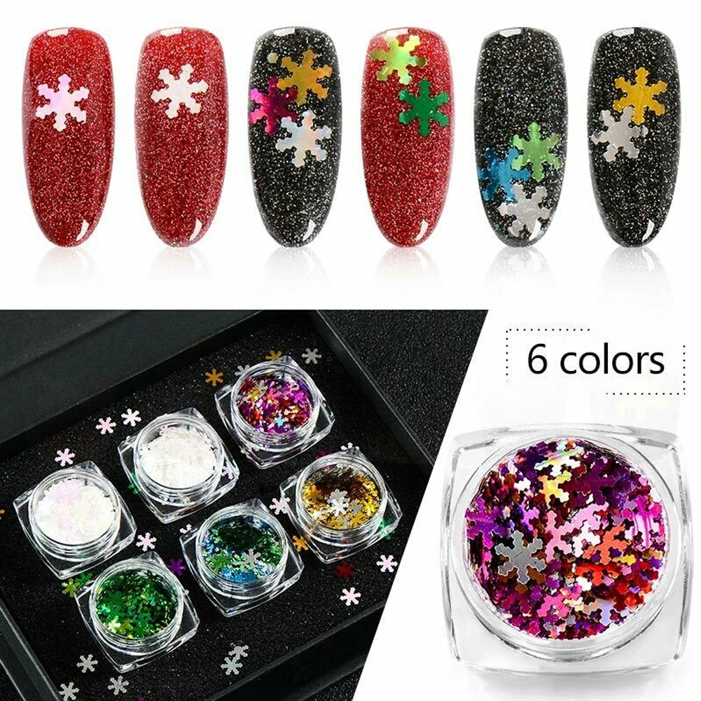 12 видов цветов/набор Блестки для ногтей Мини Блестящие легко наносятся