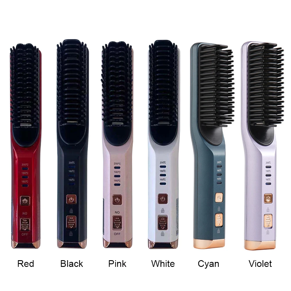 

Electric Hair Straightener Brush Women Hair Styler Curling Iron Multifunctional Hot Comb Fast Heating Curler Hair Caring Tools U