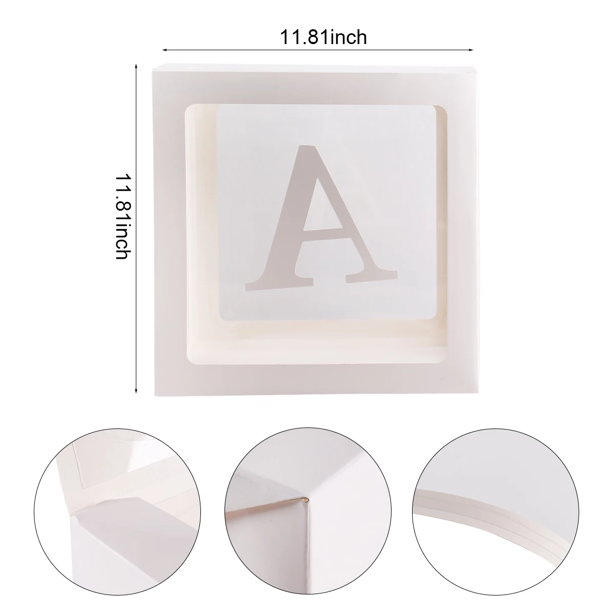 

Baby Shower Decorations Boy Girl 30cm Transparent Box First 1st Birthday Party Decorations Kids Name Customize Balloon Box