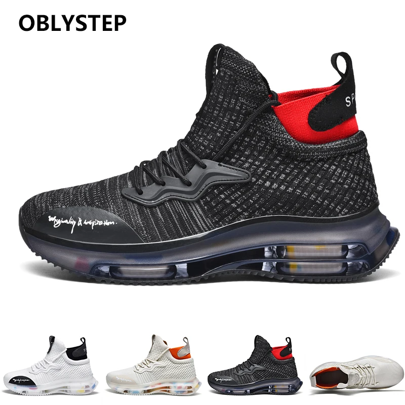 

OBSTESTEP autumn new high-top men's basketball shoes shock absorption air cushion men's sports running shoes