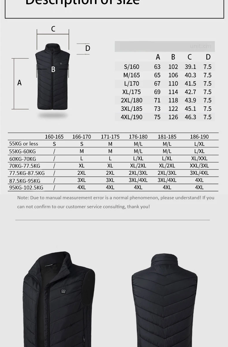 Men Outdoor USB Infrared Heating Vest Jacket Men Winter Electric Thermal Clothing Waistcoat For Sports Hiking