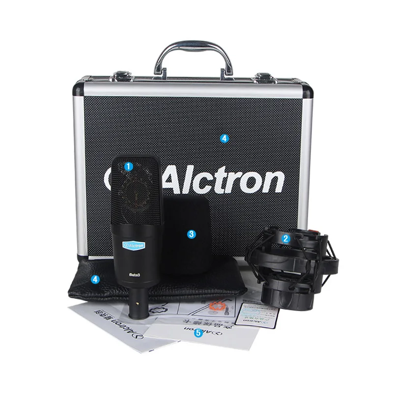 Alctron Beta3 Beta 3 FET Condenser Microphone Computer Studio Video Recording Mic with Shock Mount for YouTube Voice | Электроника