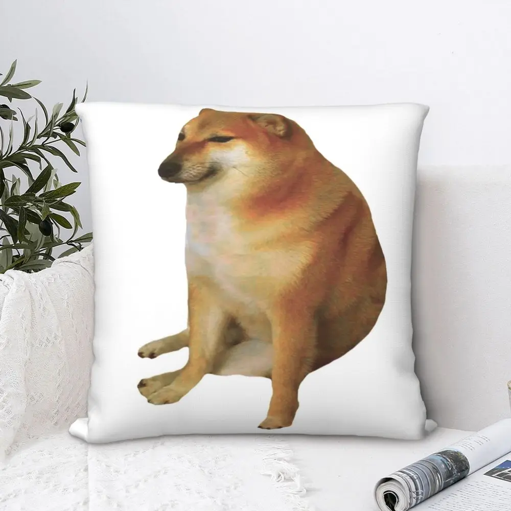 

Квадратная наволочка с милым рисунком собаки, офисный декоративный чехол для подушки