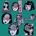 Junji Ito жесткие эмалевые заколки для лацканов коллекционирующие значки ужасная девушка сплав Мультяшные броши для мужчин женщин Модная бижутерия подарки украшение для шляпы