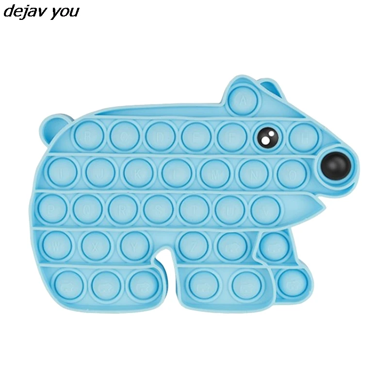 

Blue Bear Relieve Stress Fidget Toys Push Pop Bubble Antistress Hand Adult Children Sensory Relieve Interactive Game Toy