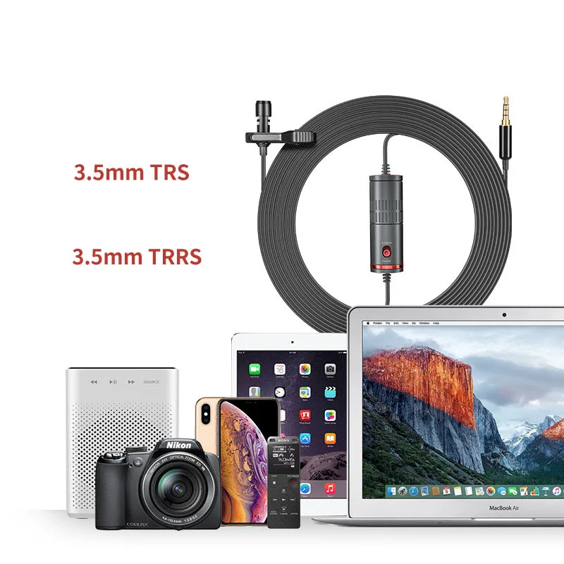 Микрофон для телефона петличный микрофон с отворотом конденсаторный xiaomi