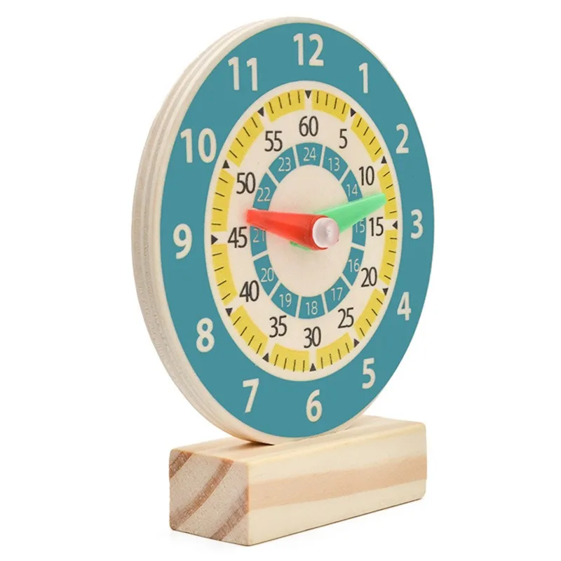

Часы Монтессори для раннего обучения, Деревянные Учебные пособия, учебные пособия по математике для студентов, игрушечные модели часов